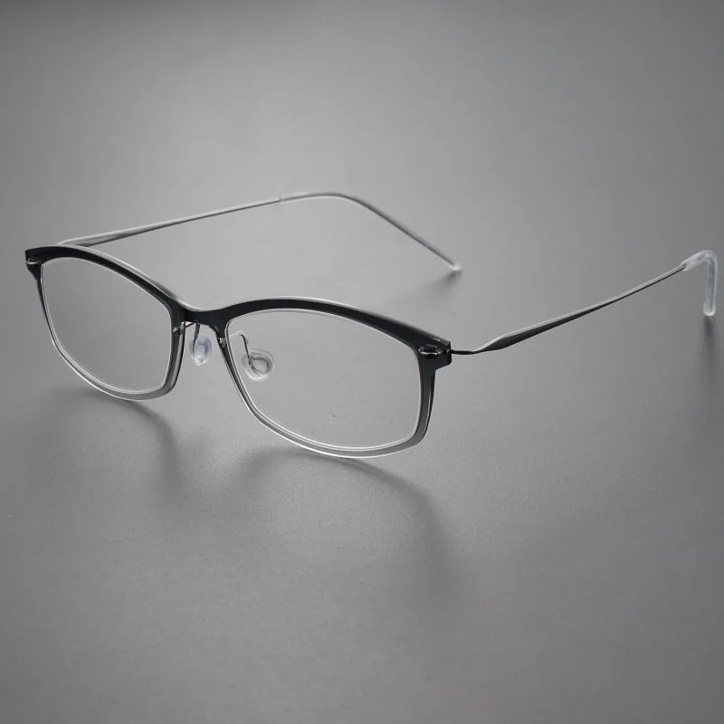 Full Frame Personalized Multi-color Nylon Pure Titanium Myopia Gradual Change Through Retro Men's and Women's Small Frame  Frame
