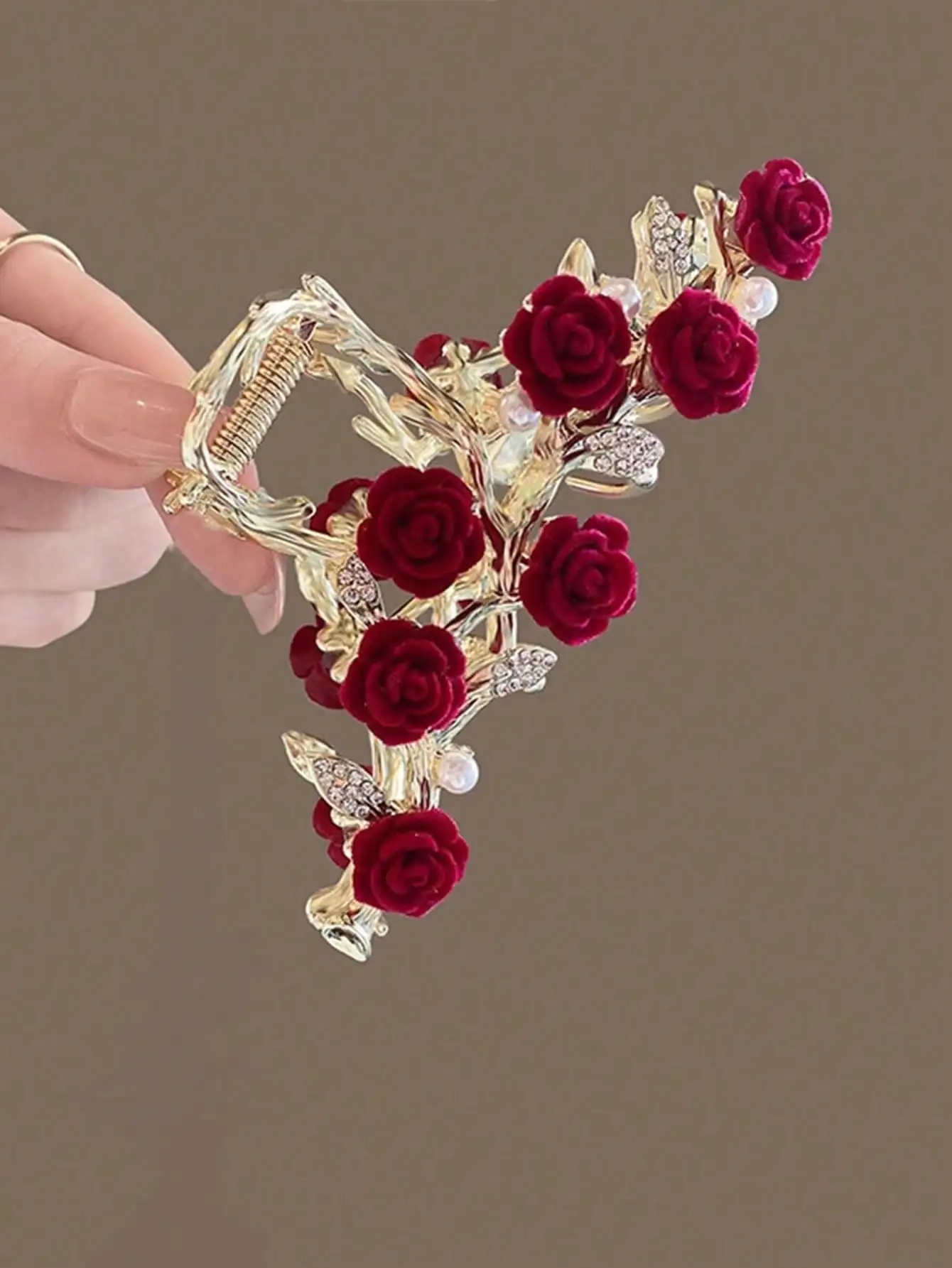 

1Pc Fashion Antique Roses Hair Claws For Women Hair Accessories