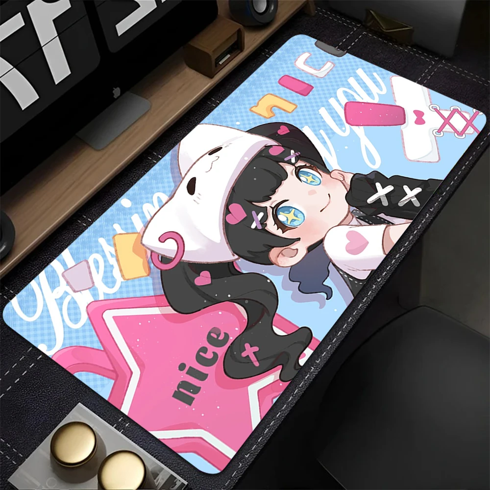 Imagem -02 - Bonito Kawaii Anime Mouse Pad para Menina Tapete Grande para Jogos Premium Antiderrapante pc Gamer Acessórios para Computador Almofada de Borracha