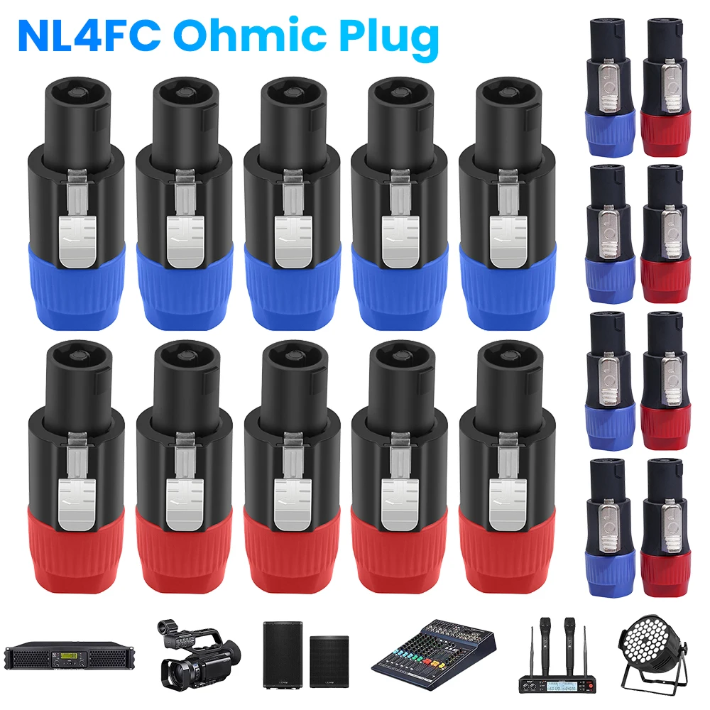 Mic accessories Speakon NL4FC NLT4FC NLT4X NL2FC 4 Pole Plug Male Audio Cable Power Amplifier Connector XLR Interface Speaker