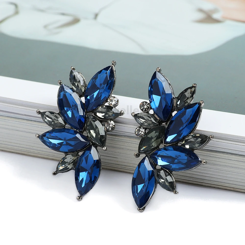 Fashion Elegant Wing Colorful Resin Decor Stud Earrings For Women Luxury Exquisite Trendy Ear Accessories Classic Charm Jewelry