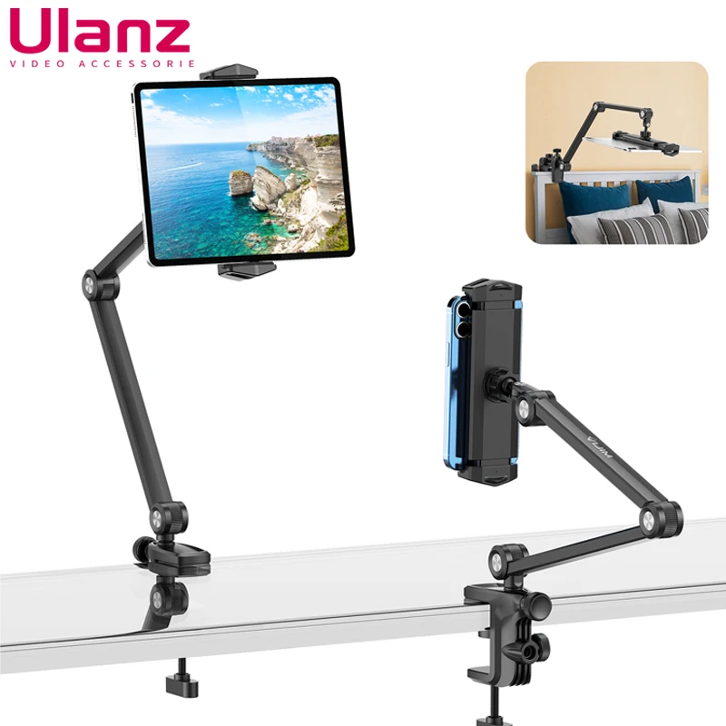 

Ulanzi HP006 360° Rotatable Tablet Stand Adjustable Foldable Desktop Stand Holder Compatible For 4.59-6.56 Inch Ipad Pro/Air/Min