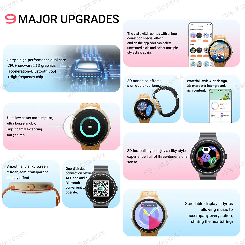 Homens mulheres relógio inteligente bluetooth chamada relógio de fitness 100 + modos esportivos freqüência cardíaca monitoramento do sono smartwatch 2.09 "tela amoled
