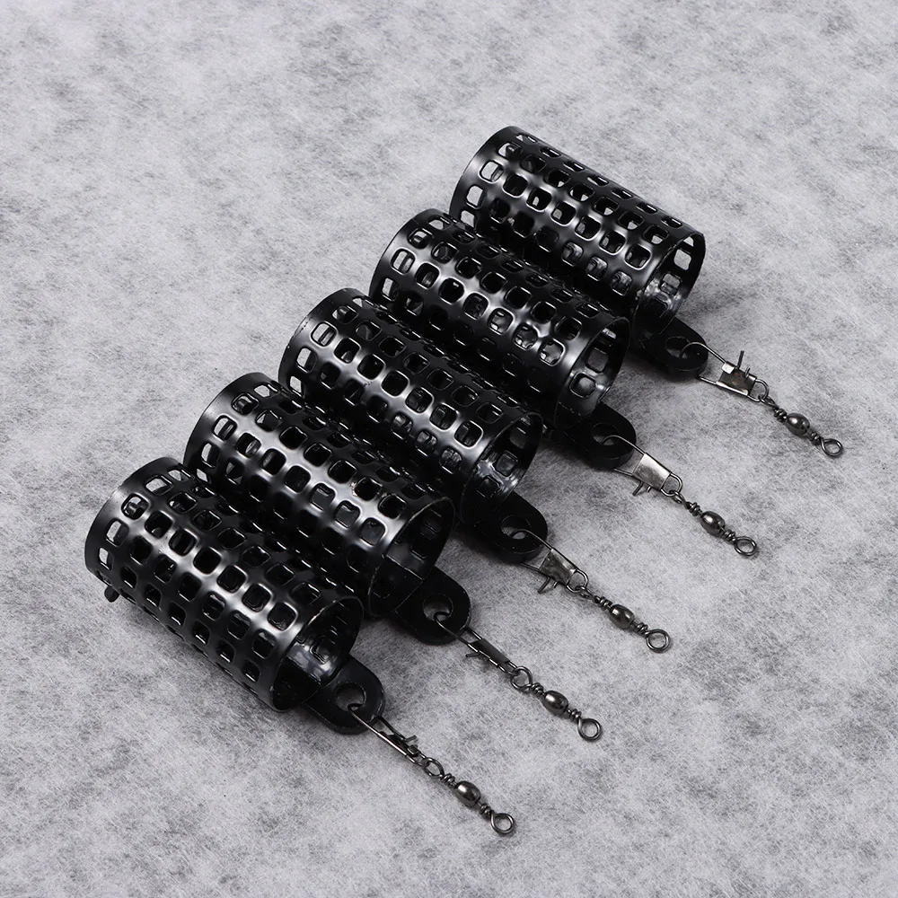 5Pcs Runde Platz Angeln Feeder Käfig Edelstahl Fishings Locken Käfig 20g-60g Tragbare Falle köder Korb Angelgerät – Detail 16