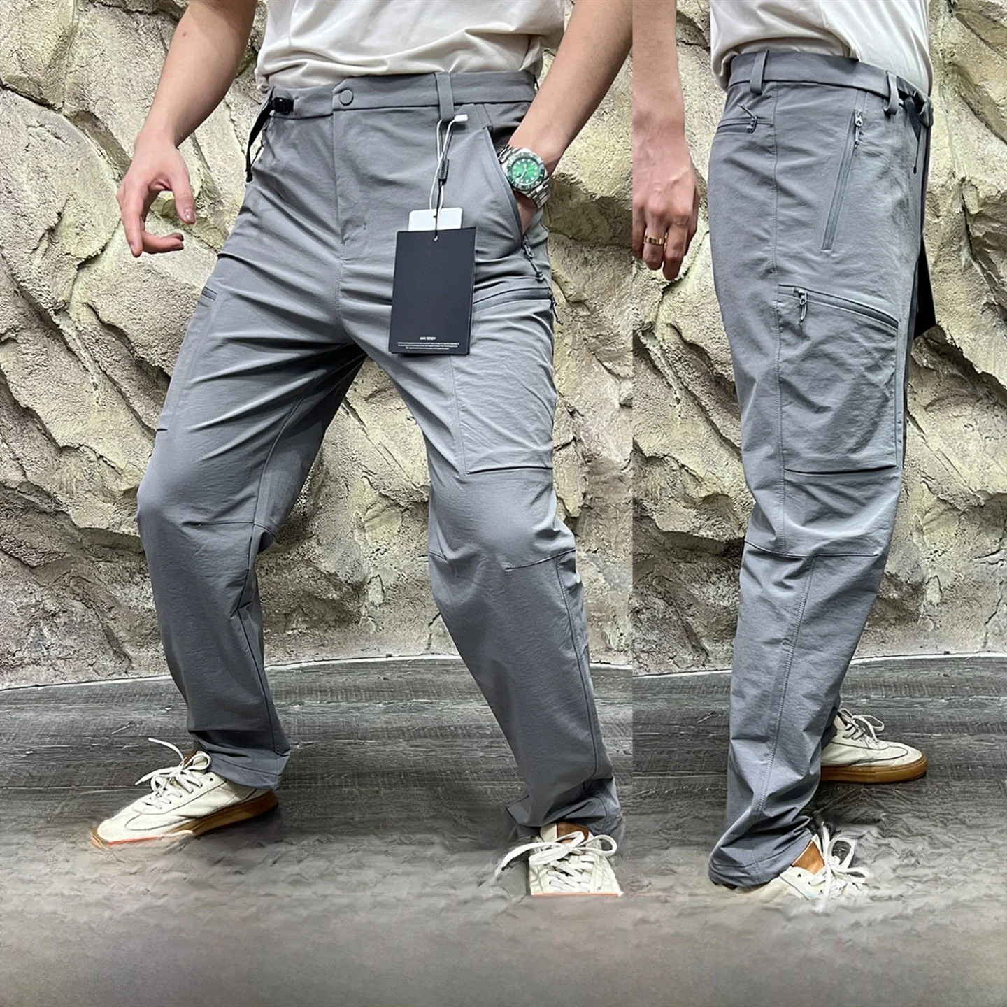 

Outdoor Softell Pants Qui Dry Taped Zipper PT Series New Autumn 2025 Casual Straight Leg Pants Nylon Polyester Blend