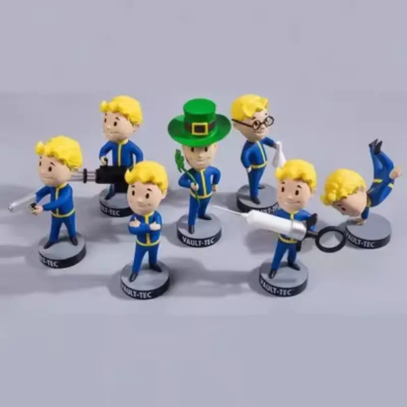 New Fallout 4 Vault Boy Fallout 3 Generation 7 Shaking Anime Action Figure Statue Model Room Ornament Toys Kids Giftanime Fall