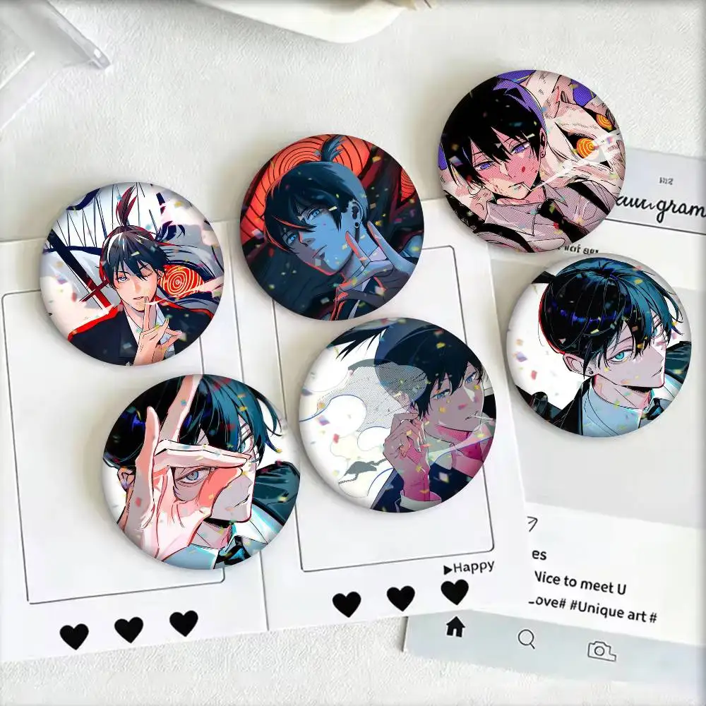 Chainsaw man Hayakawa Aki 25mm 32mm 44mm 58mm 75mm Brooches Badges Pins for Accessories Gift