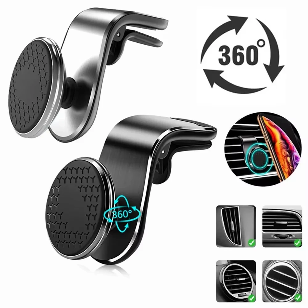 Magnetic Universal Car Phone Holder Air Vent Mount Stand In Car GPS Mobile Cell Phone Holder Blacket For iPhone Samsung Xiaomi