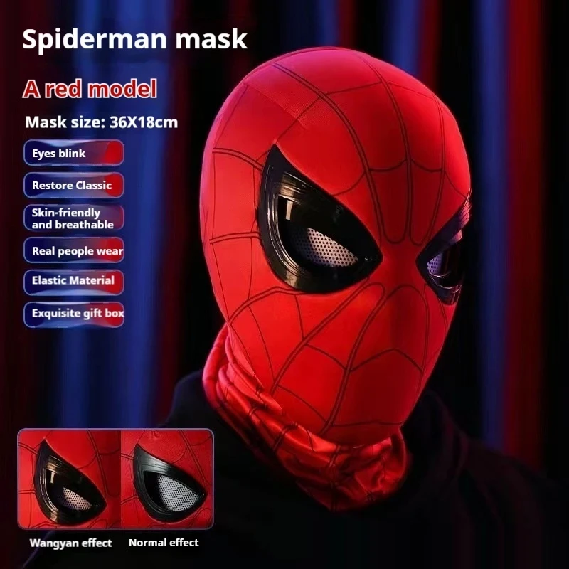 

Hottoy New Spider-Man:The Amazing Spider-Man Mask Luxury Helmet Moving Eyes Halloween Cosplay Mask Decoration Boys Birthday Toys