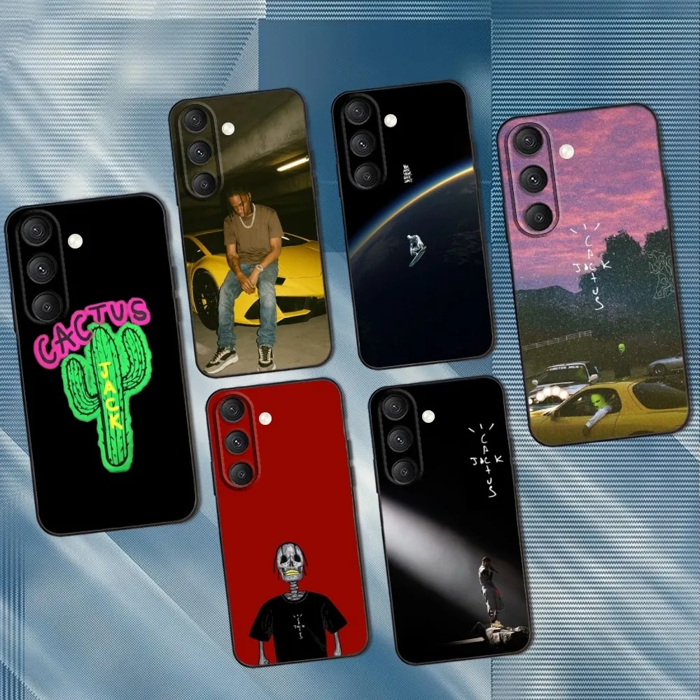 

T-Travis S-Scott Cactus Jacks Phone Case For Samsung S25,S24,S23,S22,S21,S20,S10,Ultra,Plus,Lite,FE,Soft Silicone Black Cover
