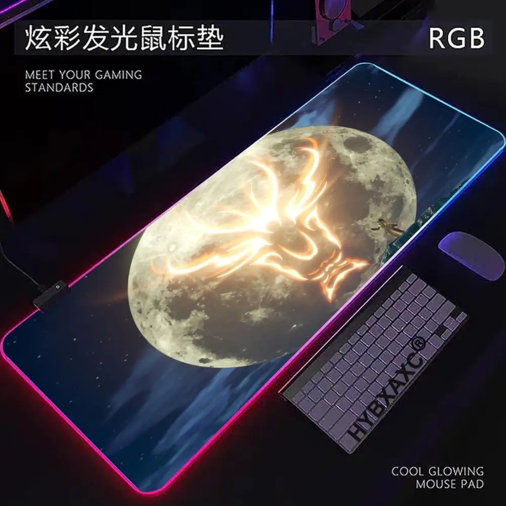 

RGB LED HD D-Dragon Quest XI Mouse Pad Oversized Mouse Mat, Extended Gaming Surface, Non-Slip Backing, Perfect for Desk Use XAXC