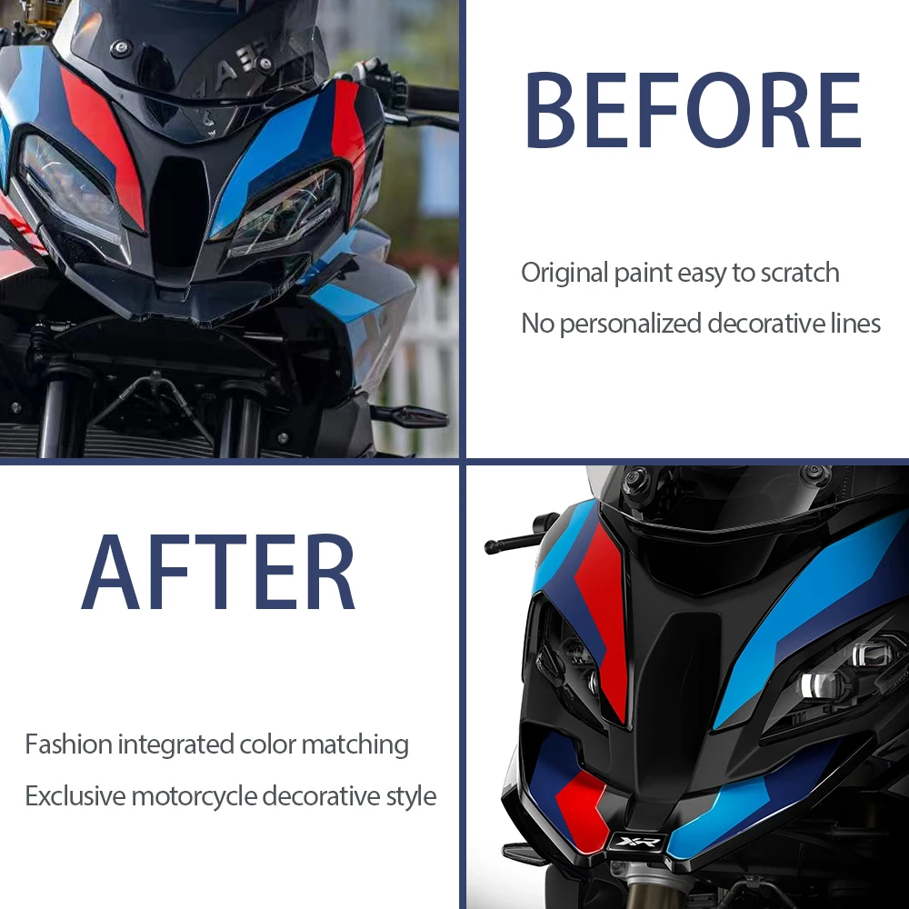 For M 1000 XR 2024 Motorcycle Front Deflector Protector 3D Gel Sticker Kit Paint Protection Decal
