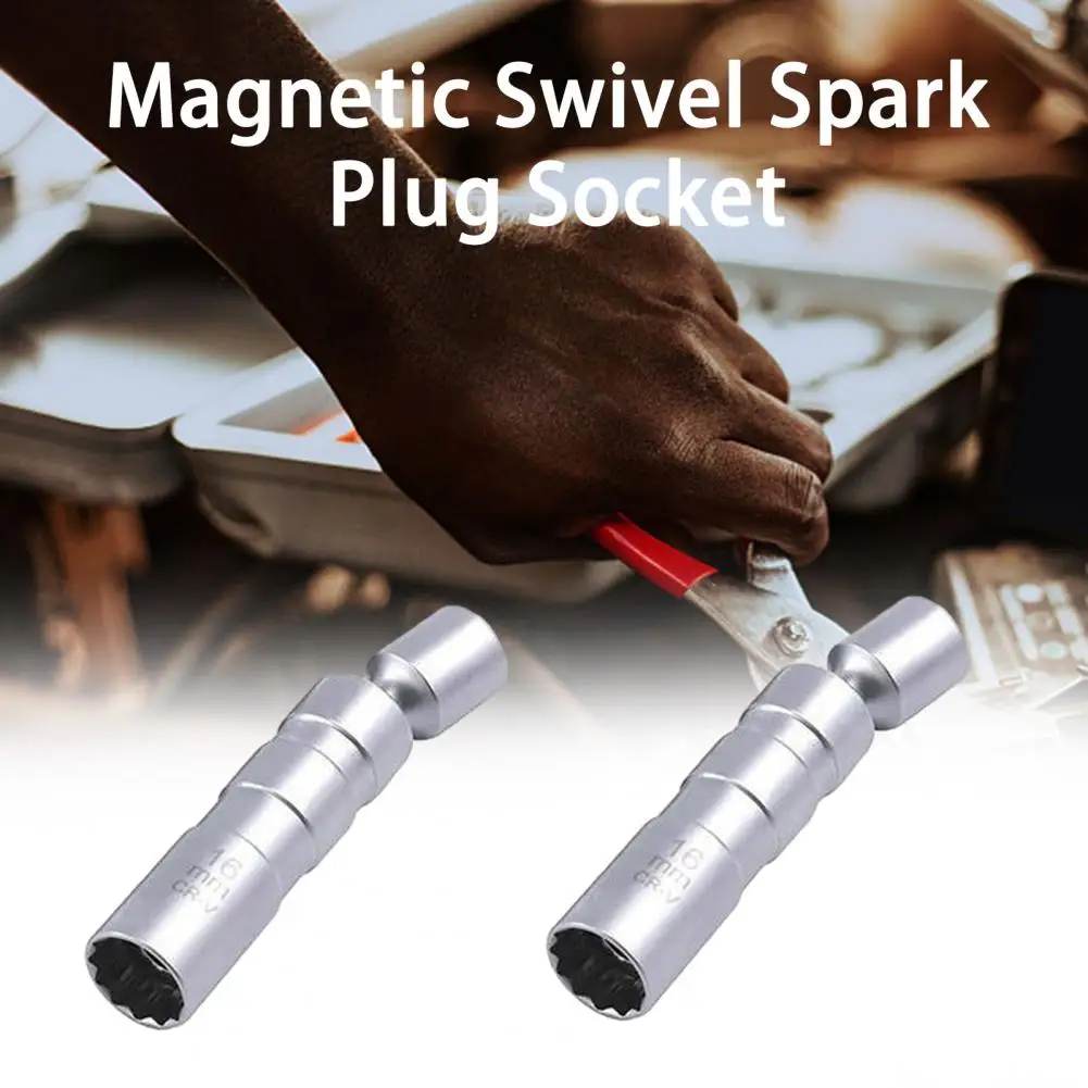 Magnetic Swivel Spark Plug Socket Extension Corrosion-Resistant Sturdy Easy Install Spark Plug Socket