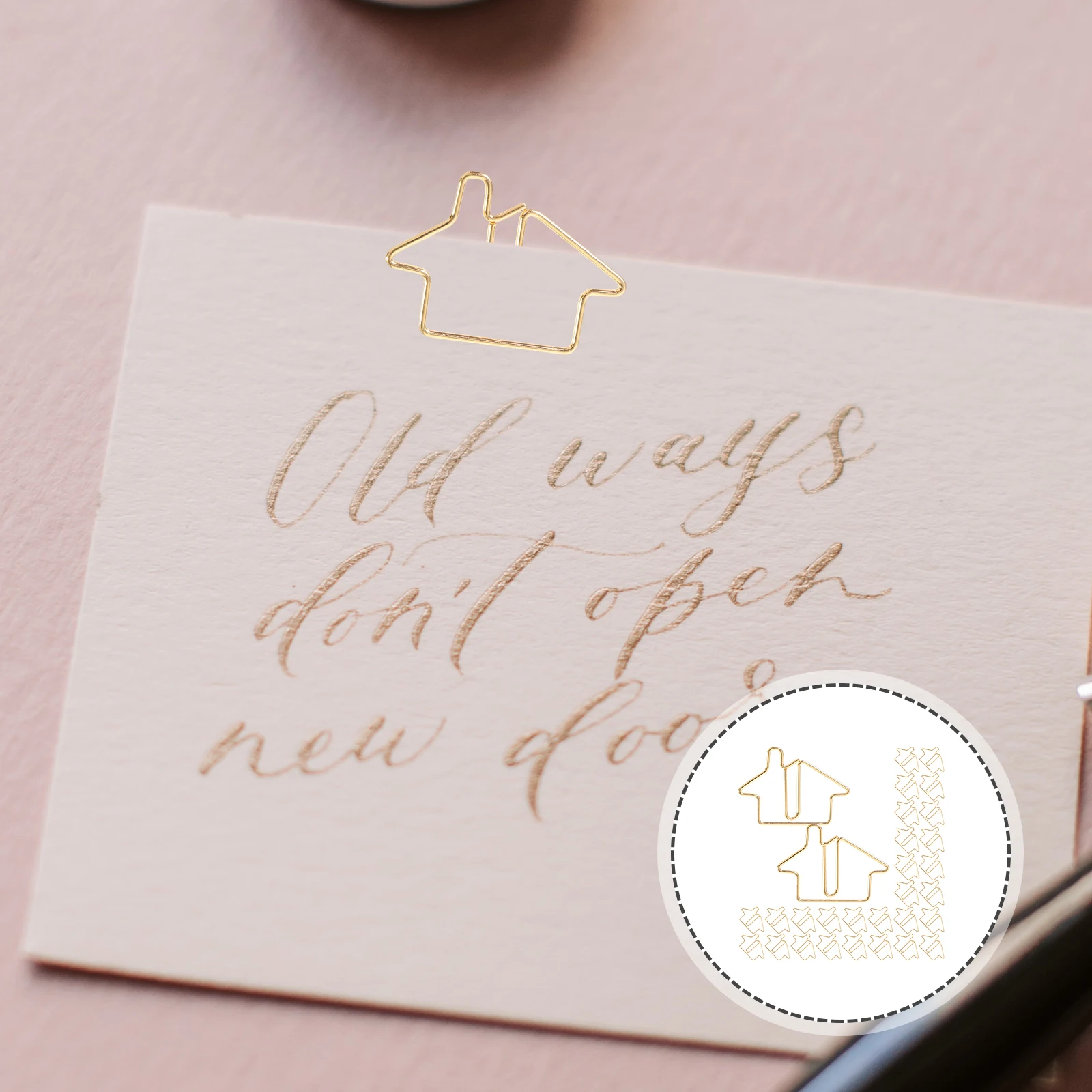 50 قطعة من مشابك الورق المعدنية المزخرفة والمبتكرة الصغيرة متعددة الاستخدام لتنظيم ملفات الملاحظات والمكتب والمنزل #6