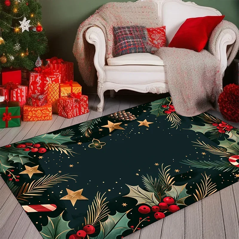 Christmas Popular Floor Mat Home Entrance Doormat Decor Bathroom Anti-Slip Foot Pad Carpet for Living Room Hallway Balcony Rugs