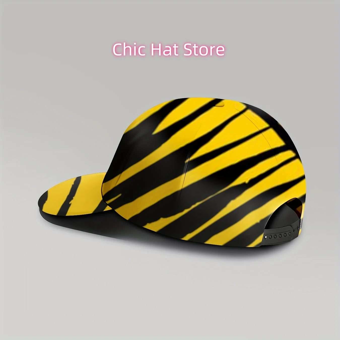 1pc of a Baseball Cap Featuring a Tropical Palm Design with Striking Black And Yellow Leaves, Suitable for Anyone, Perfect for C