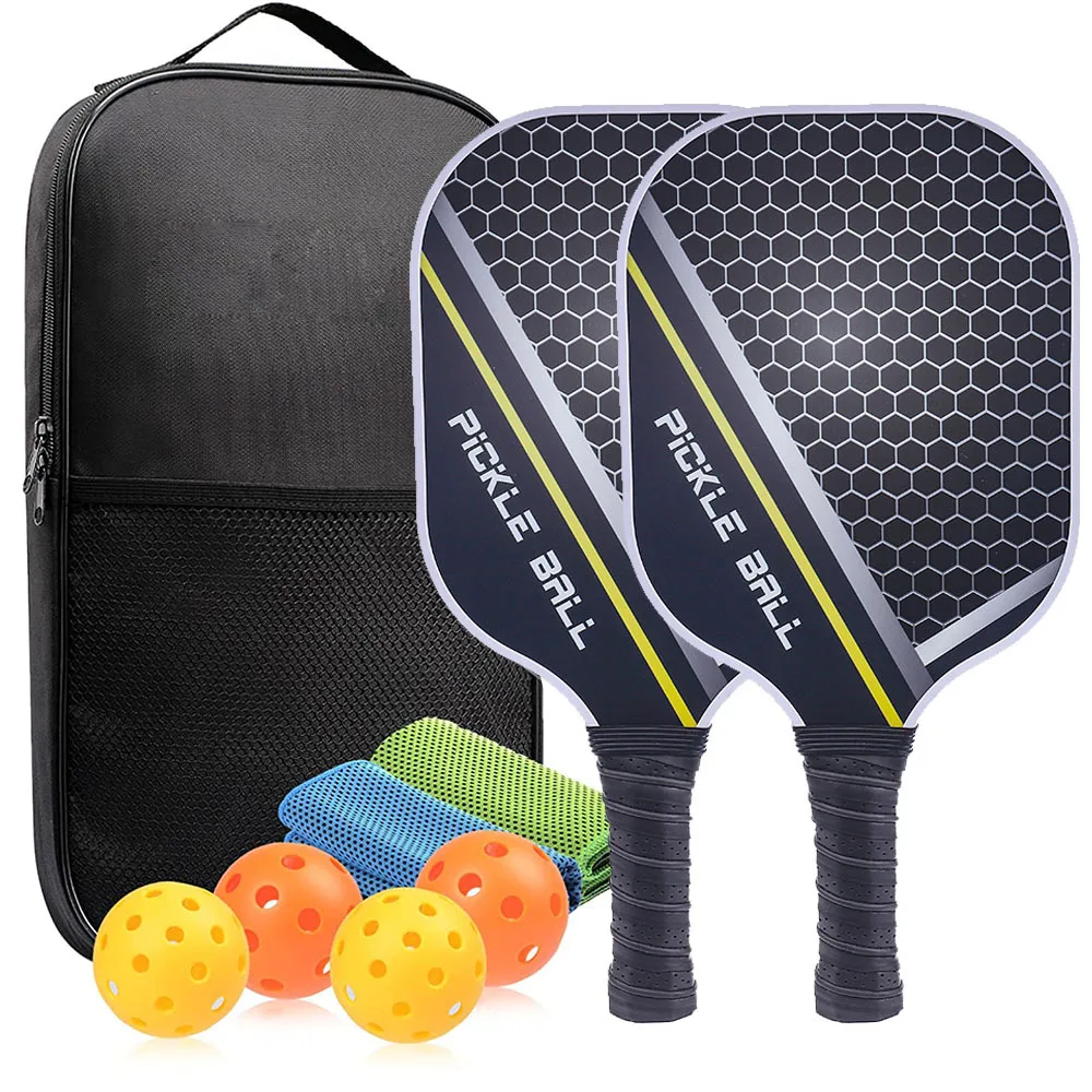 Lightweight Pickleball Paddles Set, fibra De Carbono De Grafite, Usapa Raquetes Aprovadas, Exercício Indoor e Outdoor para Todas As Idades