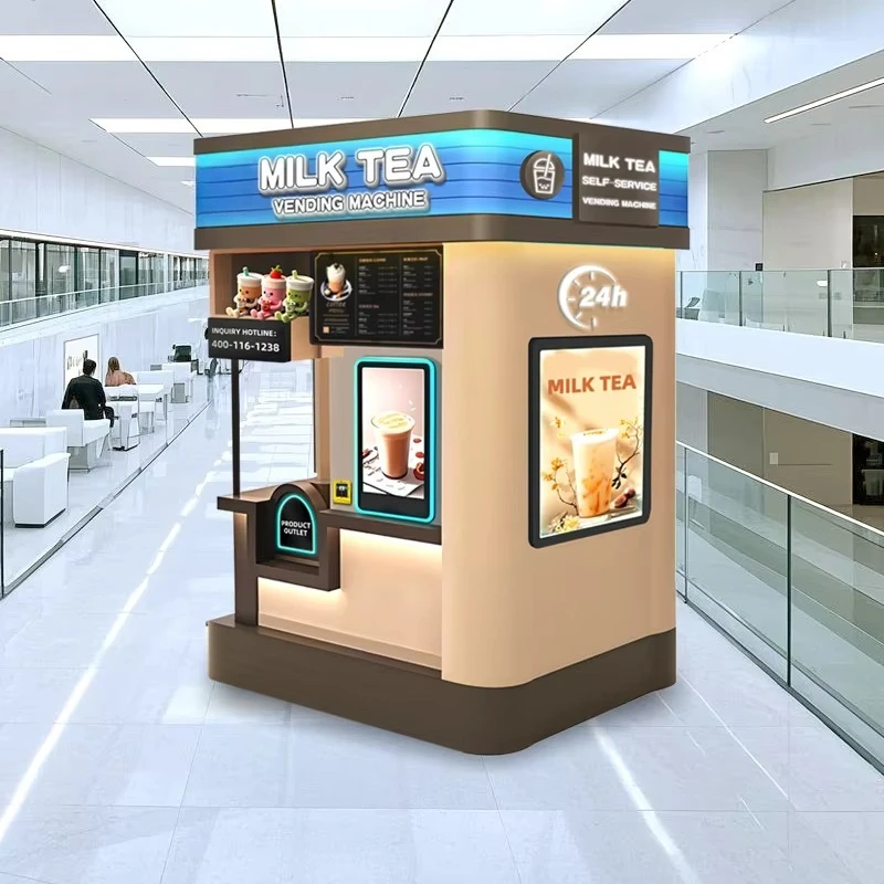 Customized Smart Milk Tea Vending Machine with Cashless Payment Commercial Self Service for Boba and Bubble Tea Business