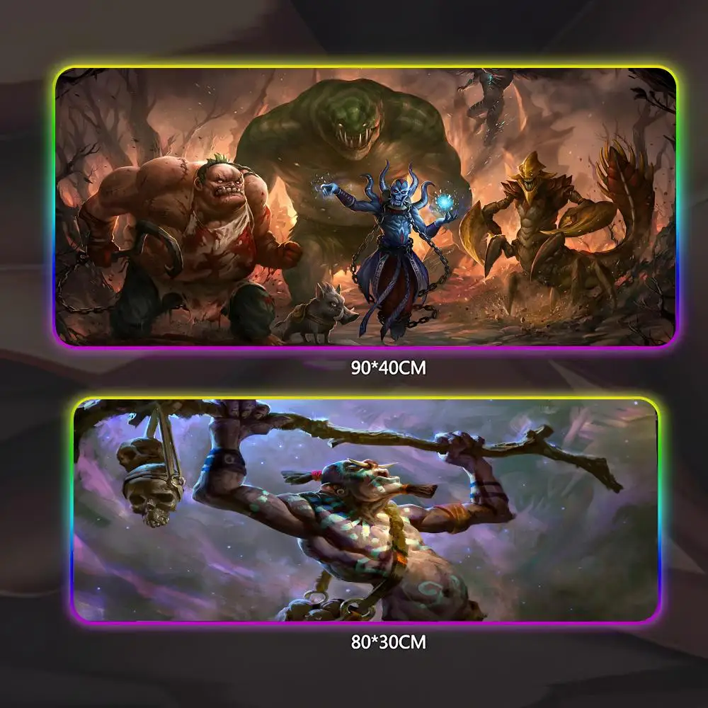 لوحة ماوس D-Dota 2 Gamer Luminescence Led Mouse Pad طاولة ألعاب Rgb Deskmat لوحة مفاتيح PC Mousepad #1