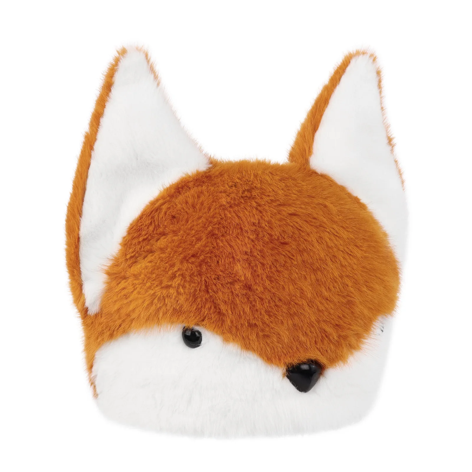 Cute 3D Fox Ear Reversible Plush Bonnet Soft Fluffy Head Cover Cosplay Headgear Carnival Halloween Masquerade Costume Accessory 3