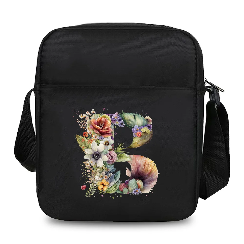 Crossbody Bag Handbags for Women Printing Floral Letter Series Shoulder Bags Student Tote Messenger Bag Male Side Shoulder Bag