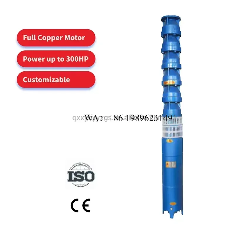 Wmwmnu High Pressure Multi Stage Submersible Stainless Steel Clean Liquid Transfer Deep Well Water Pump