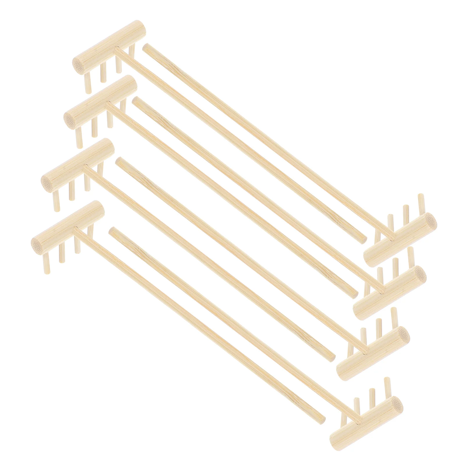 8 Pcs Mini Bamboo Rake Set Desktop Decoration Sandbox Accessories Zen Garden Tool Beige Hand Office Toy