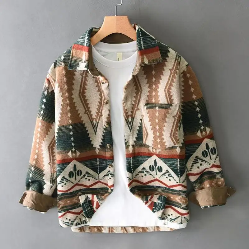 

Осень/зима 2024, новая утолщенная теплая рубашка с длинными рукавами, рубашка премиум-класса из матовой ткани, приятная для кожи и модная рубашка