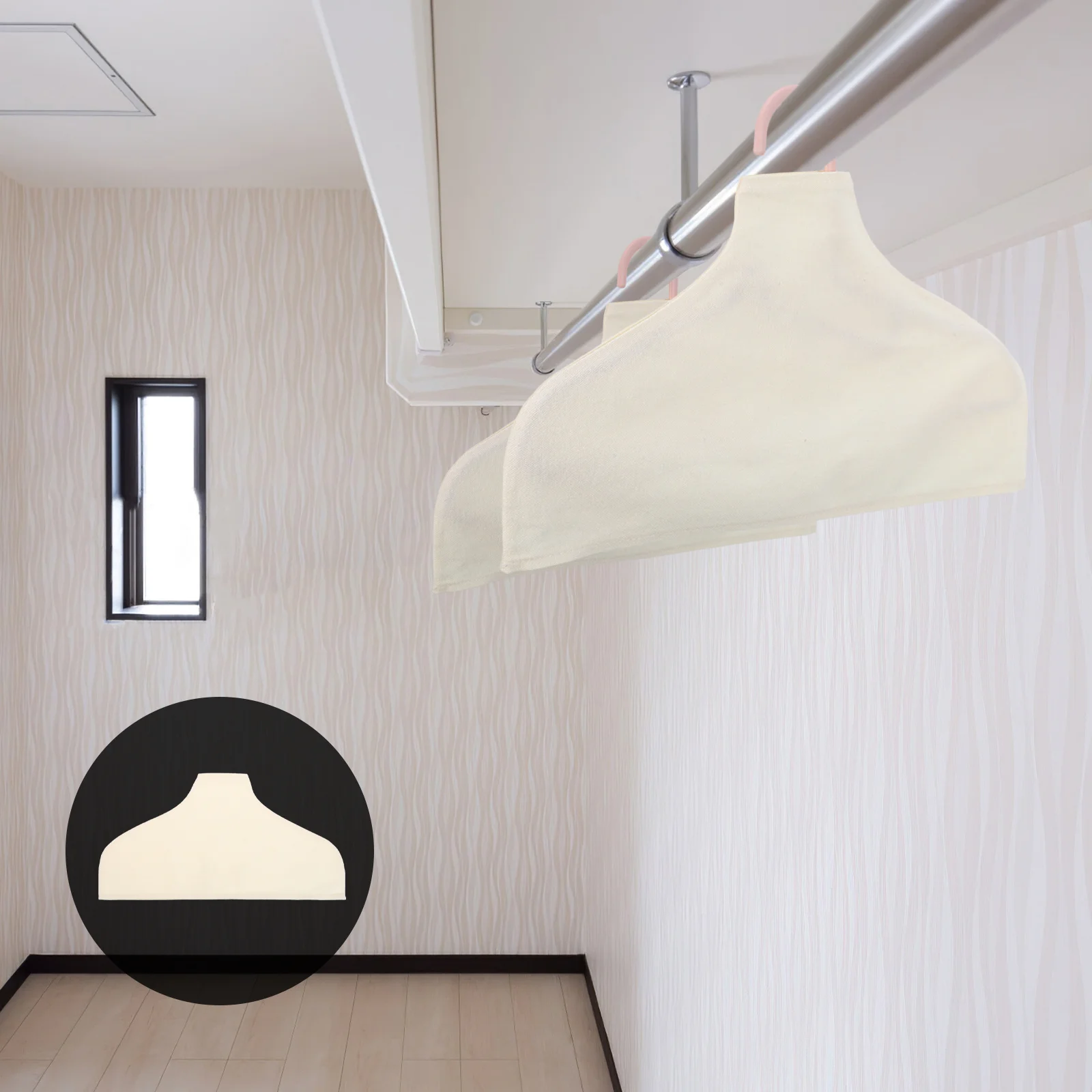 

4Pcs Nonslip Hanger Covers Cotton Linen Closet Hanger Cover Slip Resistant Garment Shoulder Pads Clothes Protector Dustproof
