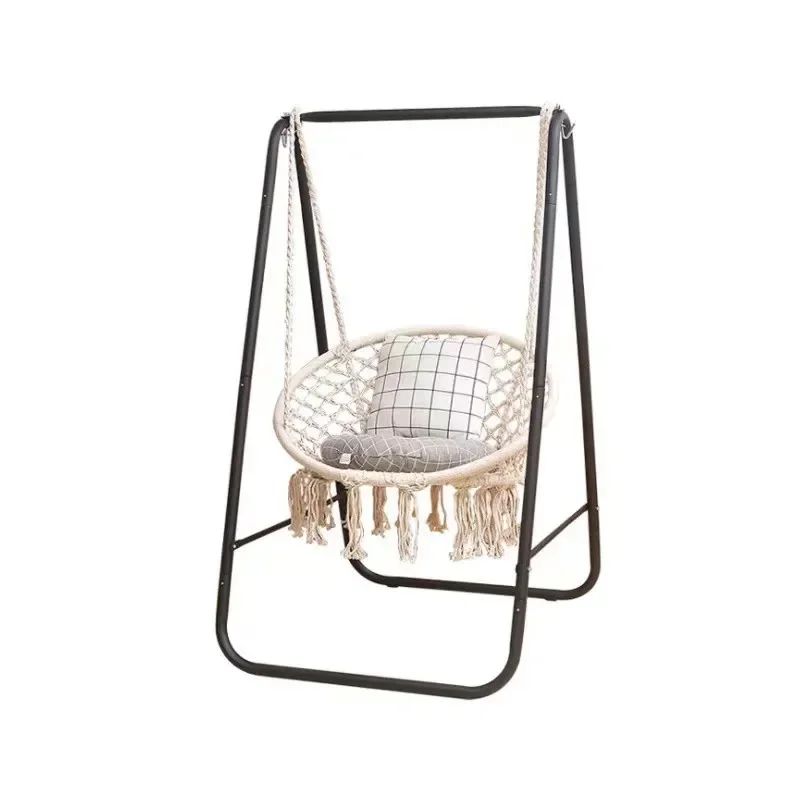 Swing Bracket Hammock Balcony Home Tassel Nordic Style Hanging Basket Cradle Chair Indoor B & B Glider