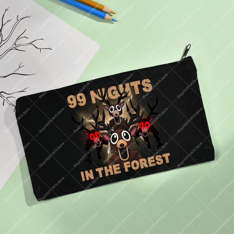 Game 99 Nights in The Forest Kids Pencil Bag Children Cartoon Cute Storage Pouch Student Kawaii Stationery Pen Case Xmas Gifts