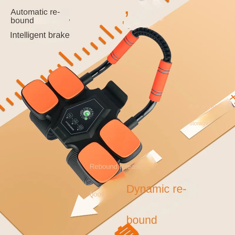 Four-wheel Automatic Rebound Abdominal Strengthening Wheel ABS Material Eco-friendly Unisex Model