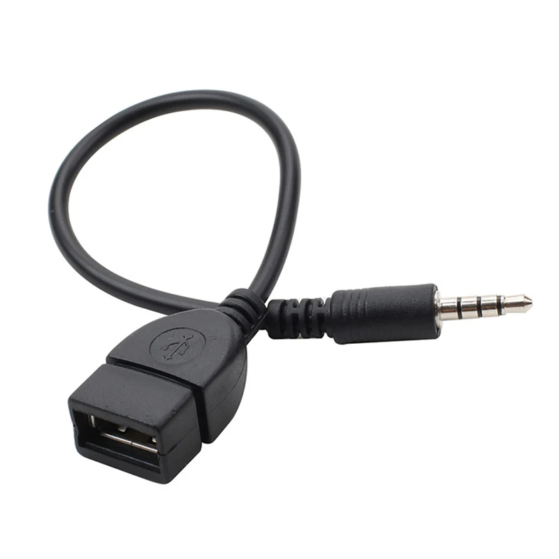 Car Aux Audio Cable To USB Usb To 3.5mm Car Audio Cable OTG Car 3.5mm Adapter Cable Car Conversion Cable