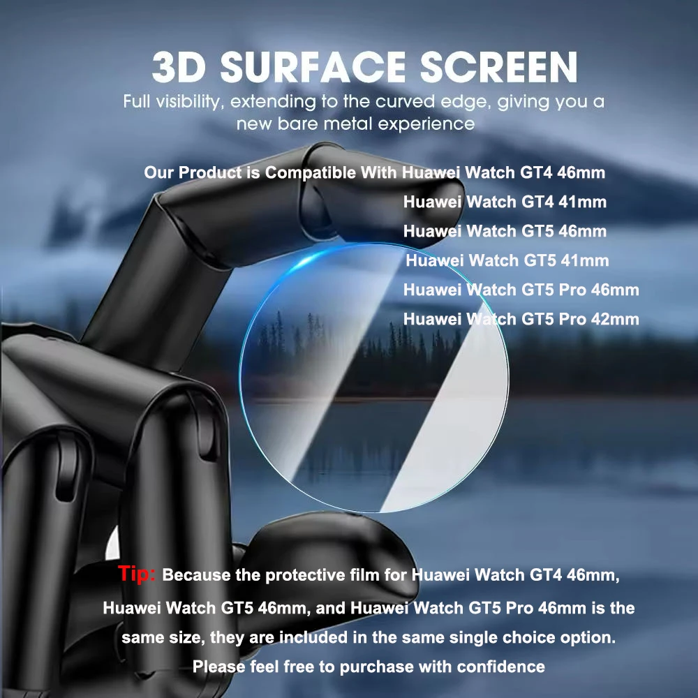 Защитная пленка из закаленного стекла для Huawei Watch GT5/5 Pro 46 мм 42 мм 41 мм, аксессуары, защитная пленка для экрана Huawei Watch GT4