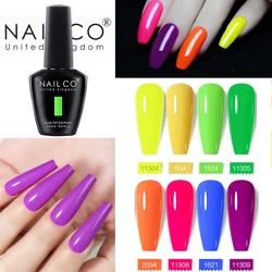 NAILCO-esmalte de uñas en Gel, 15ml, Vernis semipermanente para remojar, barniz de Gel UV, barniz de Gel Popular de verano, manicura artística, Base desnuda