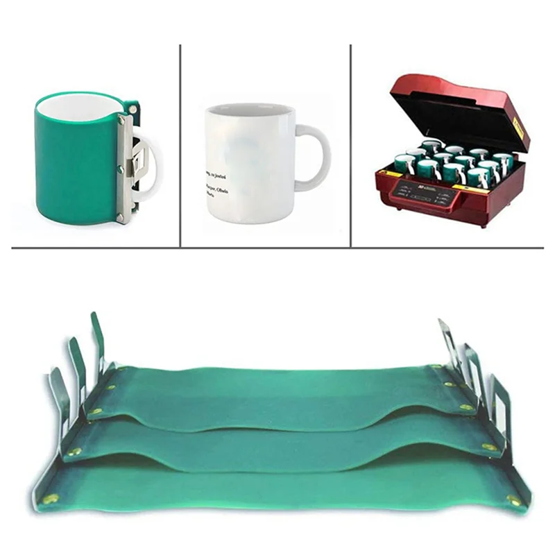 ABDJ-24Pcs 승화 머그잔 용 실리콘 머그 랩 오븐에서 승화 용 11OZ 머그 랩 3D 실리콘 머그 랩 승화