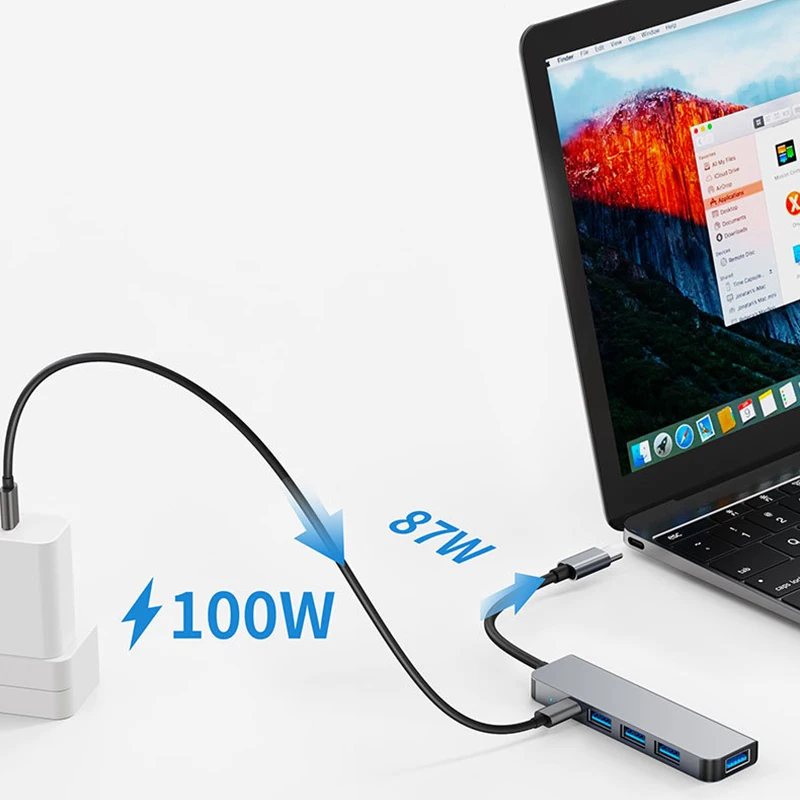 Multi-USB Type-C HUB thunderbolt dock station HD untuk laptop Dell Lenovo HP Hua Xiaomi MacBook Macmini Mac aksesoris satechi