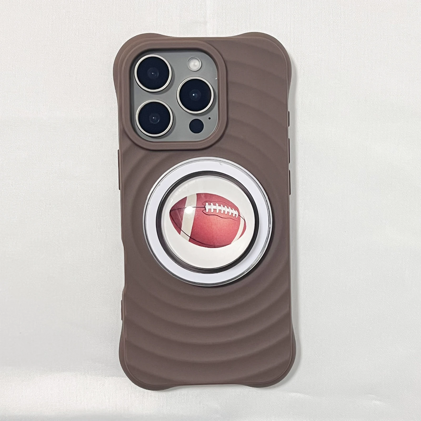 เคสโทรศัพท์มือถือแบบขาตั้ง 3 มิติ ลายอเมริกันฟุตบอล สำหรับ Magsafe แม่เหล็ก สำหรับ iPhone Samsung Griptok