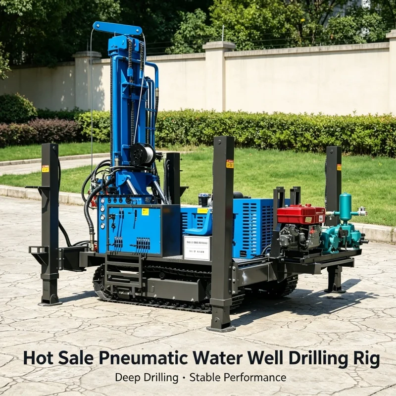 Customized Pneumatic Water Well Drilling Rig, Well Drilling Construction Machinery for Farmland Irrigation & Water Supply