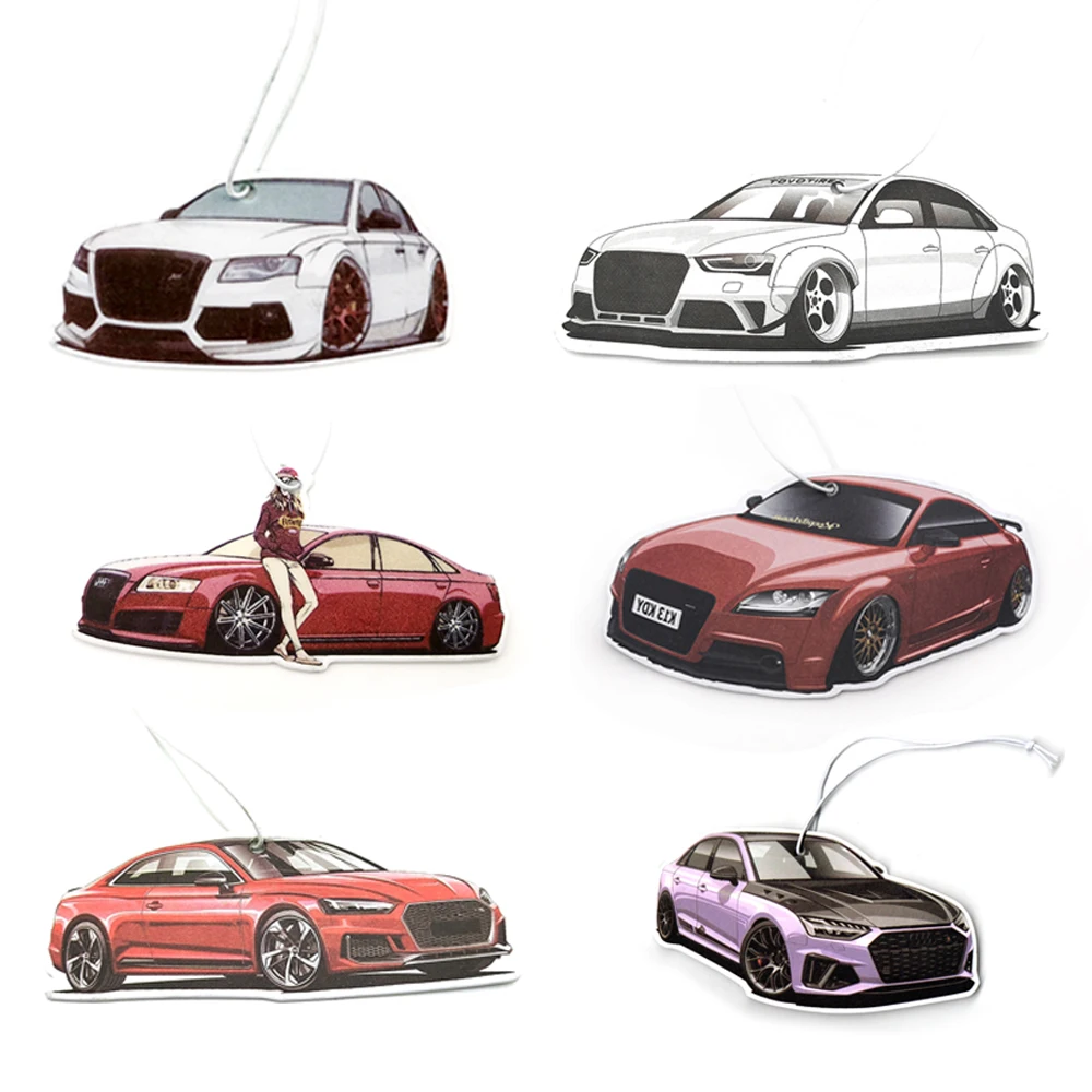 NEW JDM Culture Car Air Freshener Hanging Rear View Solid Paper Diffuser Interior Accessories for Audi S4 S6 Old A6 Car Smell