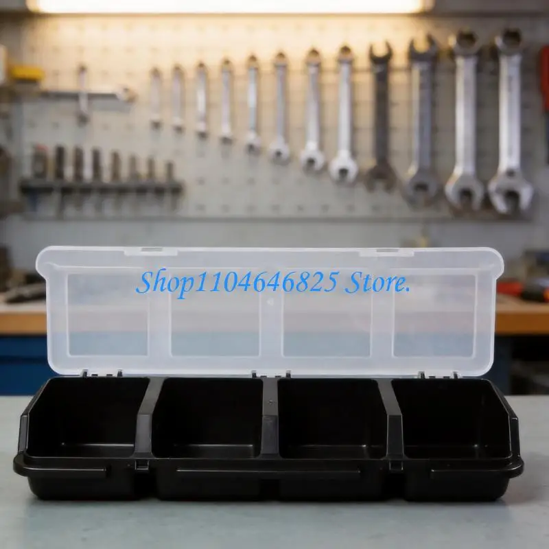 4 Section Sort Box Set for Tool Drawer and Shelf Storage Tasks