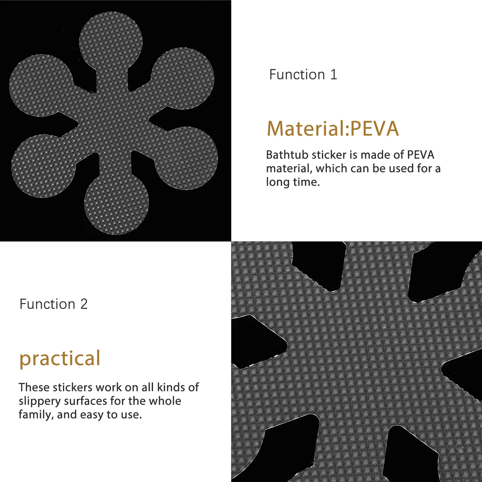 

20 шт., нескользящие наклейки, пол в ванной, душ, ванна, материал PEVA, безопасные прозрачные ручки, лестничная плитка, детский декор, противоскользящие