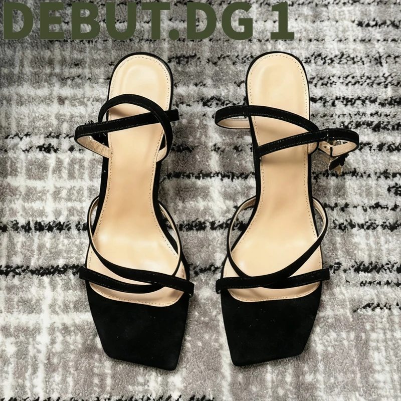 Italian Craftsmanship Small Heel Strap Sandals Premium Lamb Leather Multiple Colors Elegant and Stylish Design