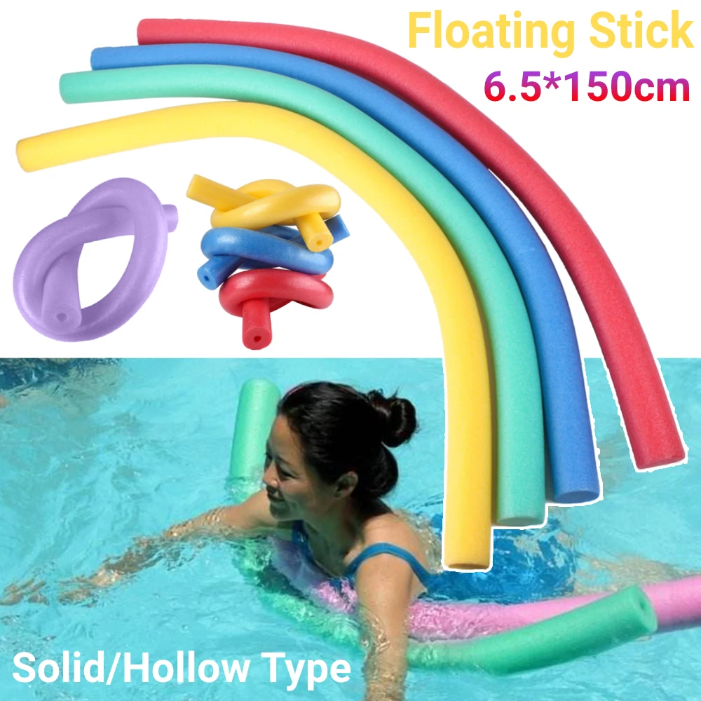 Schwimmbadnudeln, solide/hohl, flexibel, schwimmend, EPE-Schaumstoffstab, 6,5 x 150 cm, leichte Auftriebsstange, Schwimmbadzubehör