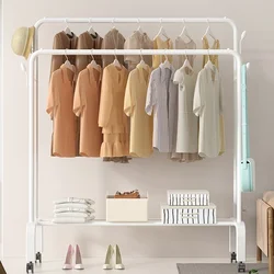 Place Saving Clothes Rack Wheels Portable Shelfs Clothes Hanger Coat Rack Living Room Moveis Para Casa Hallway Furniture