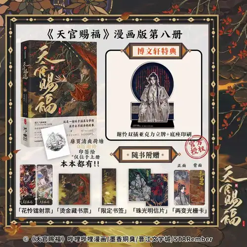 Heaven Official's Blessing Official Comic Vol.8(2 Books) Tian Guan Ci Fu Manga Book Chinese BL Comics Xie Lian Hua Cheng MXTX - Image 11