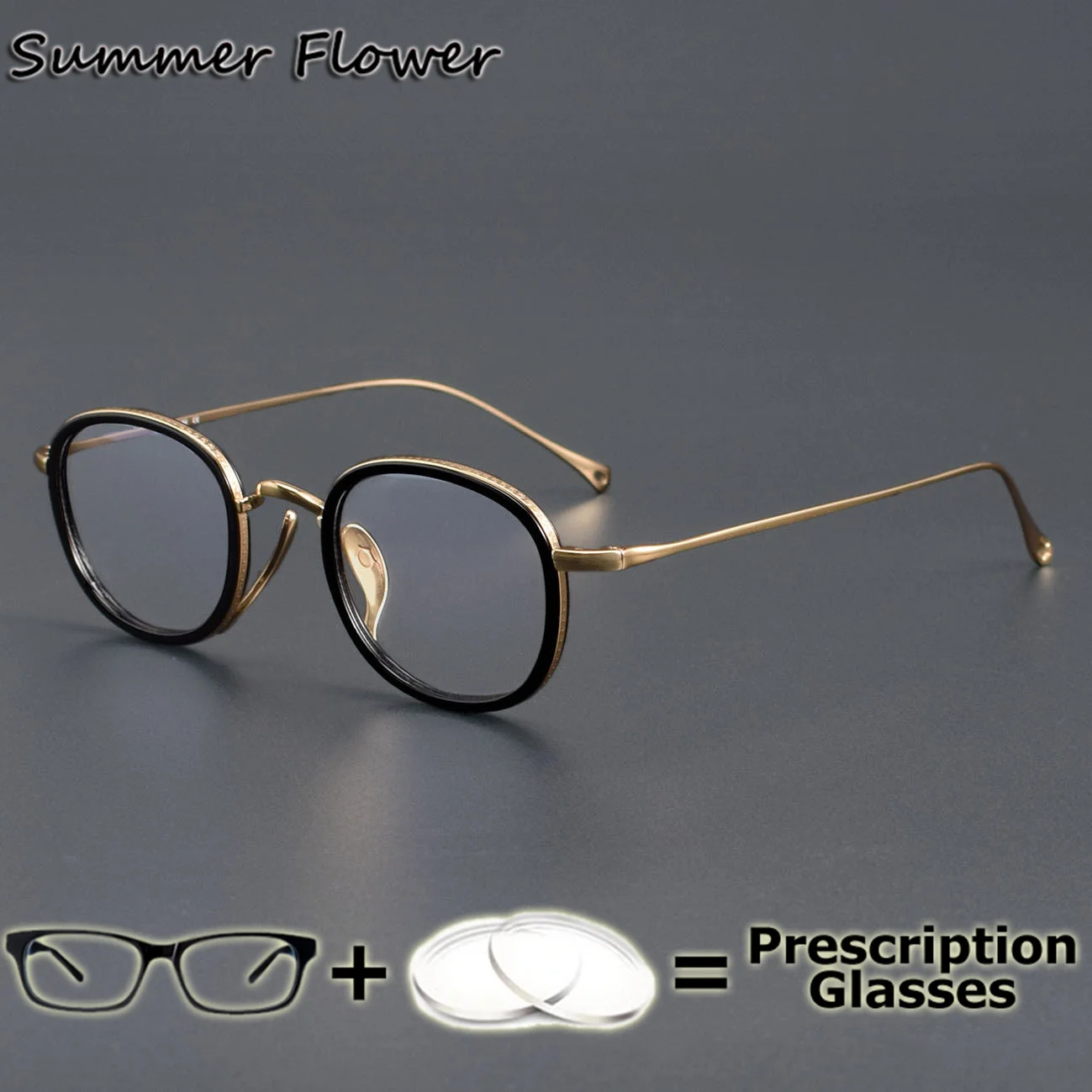 

Prescription Glasses Round Retro High Glasses Transition Optical Eyewear Men Women High Prescription Thin Lenses Eyelasses