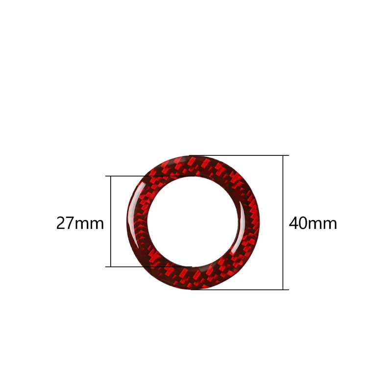 ثقب المفتاح حلقة الكسوة ألياف الكربون أعواد تزيين ملصقات السيارات لفورد موستانج 2009-2013 الملحقات الداخلية #4