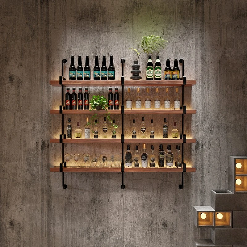 رفوف في الهواء الطلق خزانة بار ويسكي المشروبات الفاخرة غرفة العرض الخمور النبيذ أنيقة تخزين Vetrina Esposizione بار الأثاث