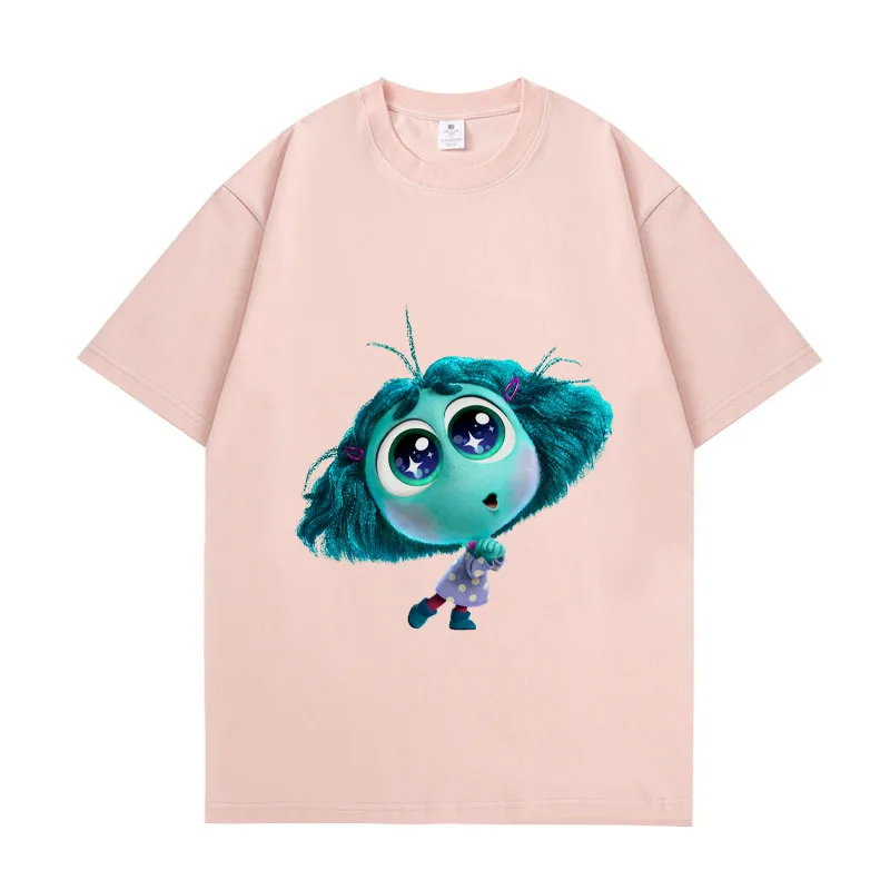 

Inside Out 2 Cotton T-shirt Cartoon Animation Peripheral Envy Round Neck Cotton Pattern Short-sleeved Tops for Men and Women